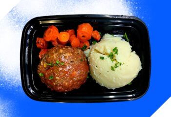 Meatloaf Carrots and Mash