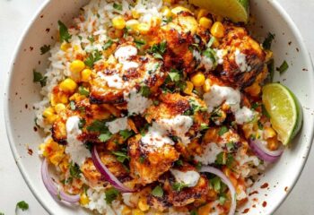 Street Corn Chicken Rice Bowl
