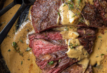 Whiskey Cream Sauce Steak